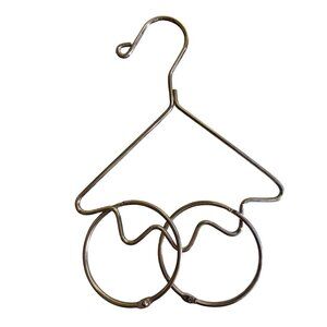 Metal Scarf Tie Hanger Organizer With Dual Circular Design